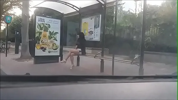 HD bitch at a bus stop أفلام جديدة