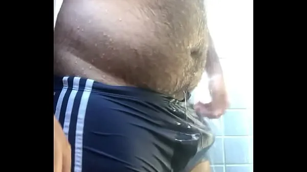 HD Hard cock in adidas swim trunks 新作映画