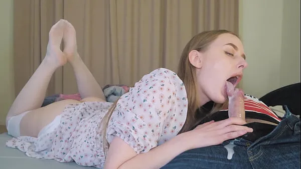 HD step Daughter's Deepthroat Multiple Cumshot from StepDaddy - Cum in Mouth new Movies