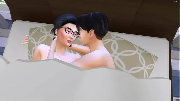 HD Asian step Brother Sneaks Into His Bed After Masturbating In Front Of The Computer - Asian Family أفلام جديدة