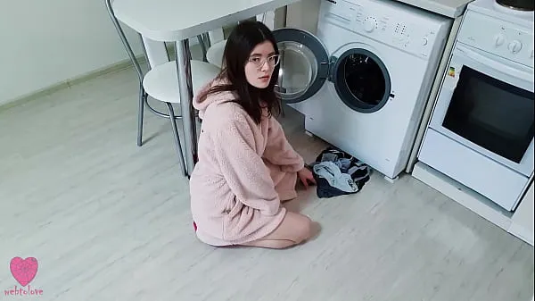 HD My girlfriend was NOT stuck in the washing machine and caught me when I wanted to fuck her pussy new Movies