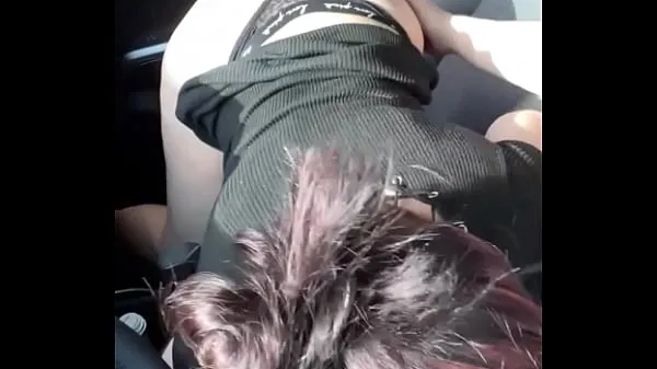 HD Thick white girl with an amazing ass sucks dick while her man is driving and then she takes a load of cum on her big booty after he fucks her on the side of the street new Movies