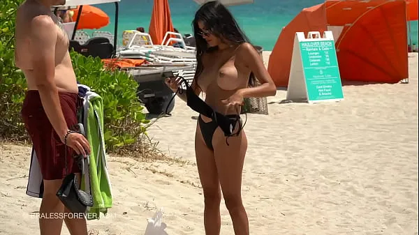 HD Huge boob hotwife at the beach new Movies